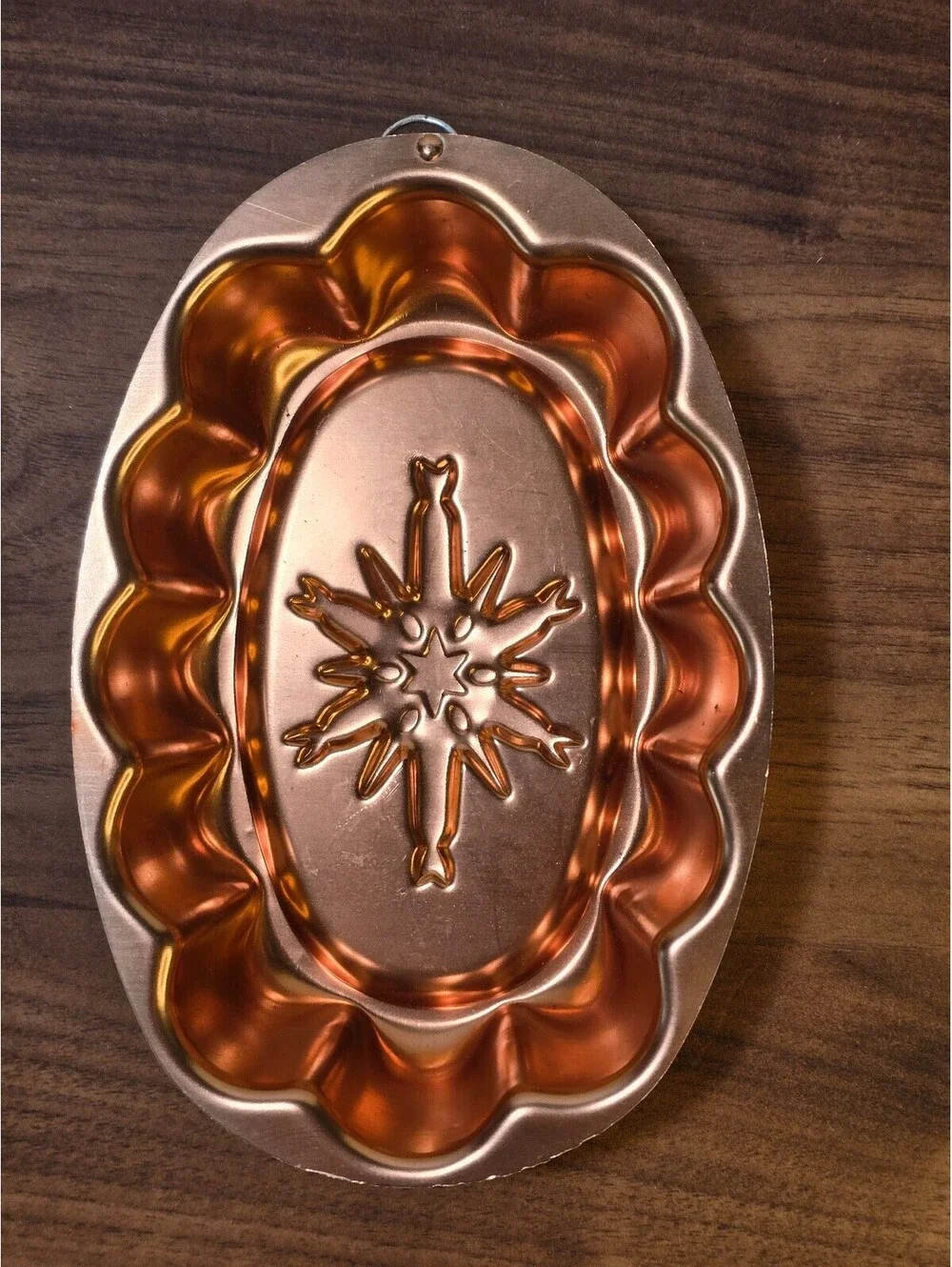 Vintage Copper Mold with Starburst Design